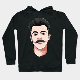 Handlebar Mustache Man Hipster Facial Hair Hoodie